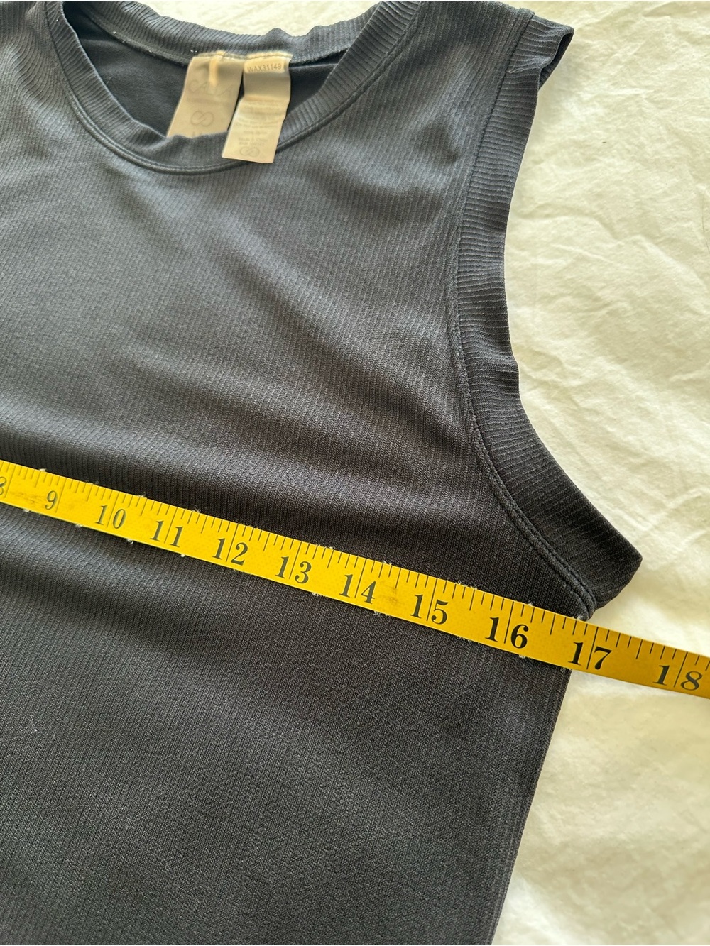 CALIA by Carrie Underwood Black Ribbed Crewneck Tank, size medium - Picture 7 of 10